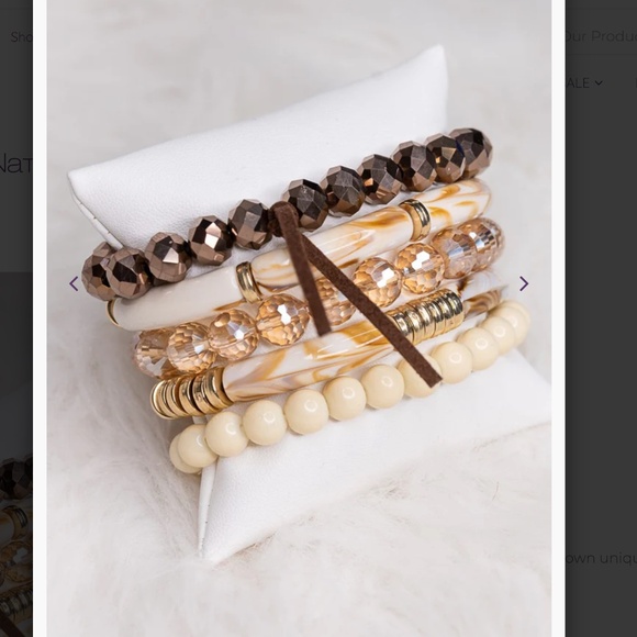 Boho “ Aubrey ” 5 Strand Bracelet with Natural Stones and Charms R4B - Picture 3 of 4